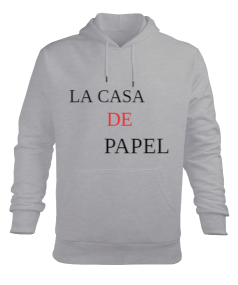 LA CASA DE PAPEL yazılı Erkek Kapüşonlu Hoodie Sweatshirt