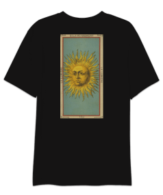 LA LUMIERE tarot baskılı Oversize Unisex Tişört