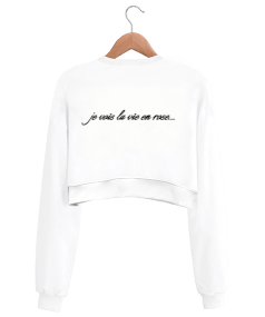 La vie en rose Kadın Crop Sweatshirt