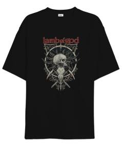 Lamb of God Baskılı Siyah Oversize Unisex Tişört