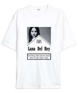 Lana Del Rey Born to die Beyaz Oversize Unisex Tişört