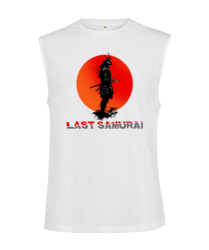 Last Samurai Beyaz Kesik Kol Unisex Tişört