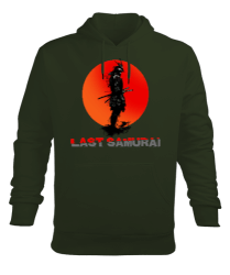 Last Samurai Haki Yeşili Erkek Kapüşonlu Hoodie Sweatshirt