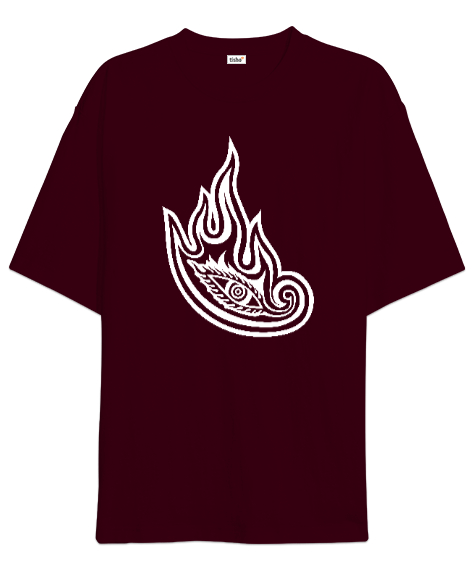 Lateralus Eye Bordo Oversize Unisex Tişört