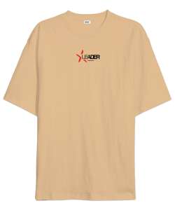 Leader - Lider - Önder Camel Oversize Unisex Tişört