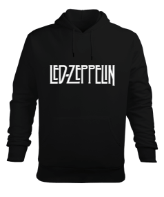 Led Zeppelin 19070s Rock Metal Baskılı Siyah Erkek Kapüşonlu Hoodie Sweatshirt