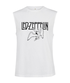 Led Zeppelin Rock Tasarım Baskılı Kesik Kol Unisex Tişört