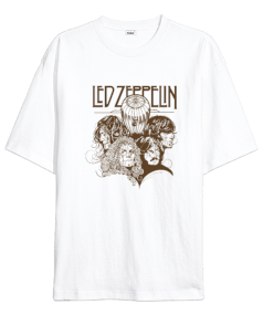 Led Zeppelin Rock Tasarım Baskılı Oversize Unisex Tişört