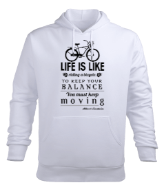 Life is Lİke Baskılı Sweatshirt Erkek Kapüşonlu Hoodie Sweatshirt