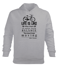 Life is Lİke Baskılı Sweatshirt Erkek Kapüşonlu Hoodie Sweatshirt