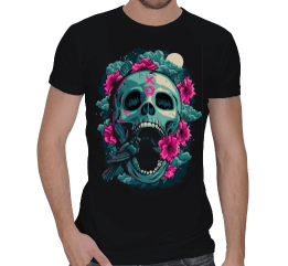 Life Skull T-Shirt Erkek Regular Kesim Tişört