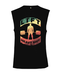 Lift GYM Vücut Geliştirme Bodybuilding Fitness Tasarım Kesik Kol Unisex Tişört