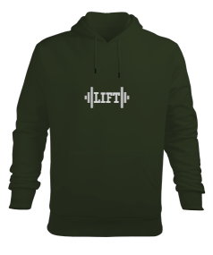 Lift Logolu Erkek Kapüşonlu Hoodie Sweatshirt