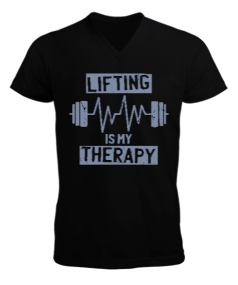 Lifting Therapy Erkek Kısa Kol V Yaka Tişört