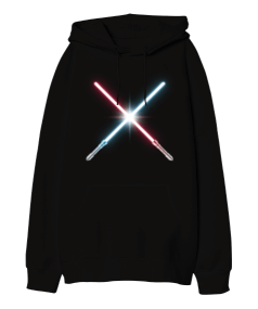 Light Sword Oversize Unisex Kapüşonlu Sweatshirt