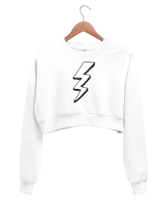 Lightning Kadın Crop Sweatshirt