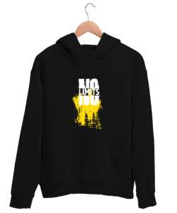 Limit Yok - No Limits Siyah Unisex Kapşonlu Sweatshirt