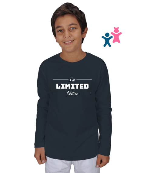 Limited Edition - Sınırlı Sayıda Üretildim Füme Çocuk Unisex Uzunkollu