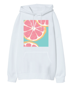 limon Oversize Unisex Kapüşonlu Sweatshirt