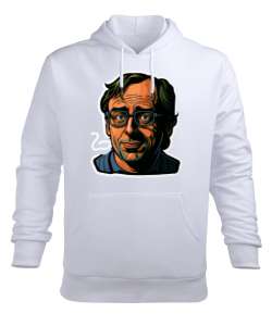 Linus Torvalds Beyaz Erkek Kapüşonlu Hoodie Sweatshirt