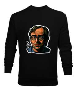 Linus Torvalds Siyah Erkek Sweatshirt