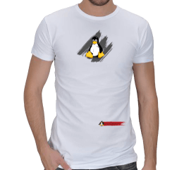 Linux Brush Erkek T-Shirt Erkek Regular Kesim Tişört