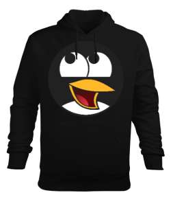 Linux Siyah Erkek Kapüşonlu Hoodie Sweatshirt