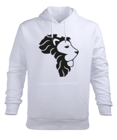 LION AFRICA MAP ASLAN AFRİKA HARİTASI BASKILI ERKEK KAPŞONLU HOODIE SWEATSHIRT Erkek Kapüşonlu Hoodie Sweatshirt