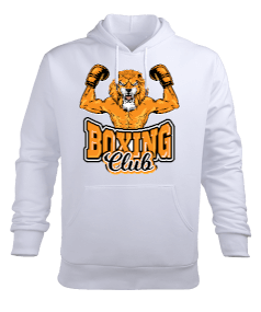 lion boxing club Erkek Kapüşonlu Hoodie Sweatshirt