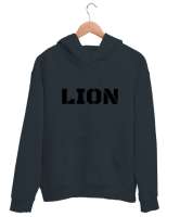 LION Füme Unisex Kapşonlu Sweatshirt - Thumbnail