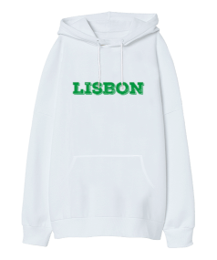 Lisbon Oversize Unisex Kapüşonlu Sweatshirt