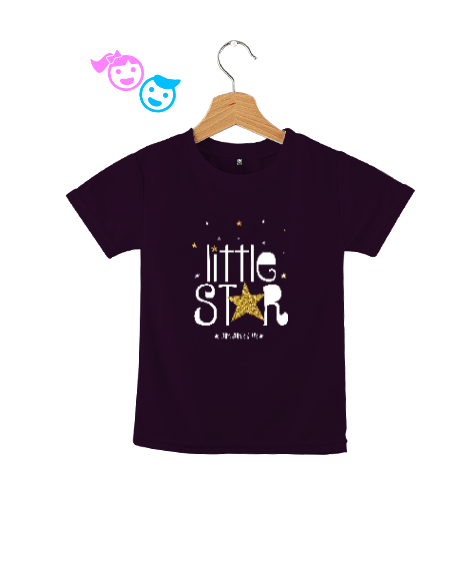 Tisho - Little Star - Küçük Yıldız Koyu Mor Çocuk Unisex