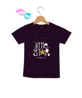 Little Star - Küçük Yıldız Koyu Mor Çocuk Unisex - Thumbnail