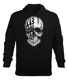 Live Fast Erkek Kapüşonlu Hoodie Sweatshirt