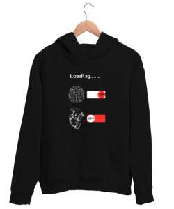 Loading Siyah Unisex Kapşonlu Sweatshirt