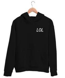 LOL Siyah Unisex Kapşonlu Sweatshirt