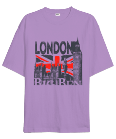 LONDON-BIG BEN tasarımlı Oversize Unisex Tişört