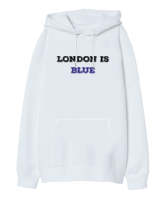 London Is Blue Oversize Unisex Kapüşonlu Sweatshirt