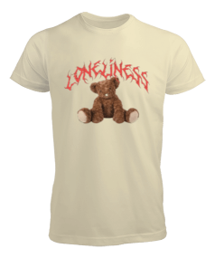 Loneliness Bear Tasarım Baskılı Erkek Tişört