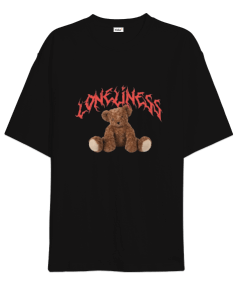 Loneliness Bear Tasarım Baskılı Oversize Unisex Tişört