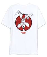 Looney Tunes Coyote Beyaz Oversize Unisex Tişört - Thumbnail