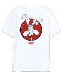 Looney Tunes Coyote Beyaz Oversize Unisex Tişört