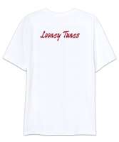 Looney Tunes Daffy Beyaz Oversize Unisex Tişört - Thumbnail