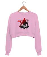 Lord Shiva - Hinduizm Pembe Kadın Crop Sweatshirt - Thumbnail