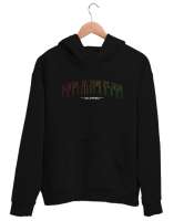 Los Angeles City - Renkli Şehir Siyah Unisex Kapşonlu Sweatshirt - Thumbnail