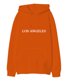 Los Angeles Oversize Unisex Kapüşonlu Sweatshirt