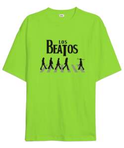 Los Beatos V2 Fıstık Yeşili Oversize Unisex Tişört