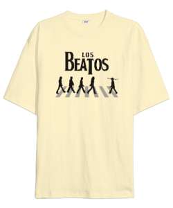 Los Beatos V2 Krem Oversize Unisex Tişört