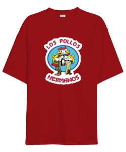 Los Pollos Hermanos - Better Call Breaking Bad Kırmızı Oversize Unisex Tişört