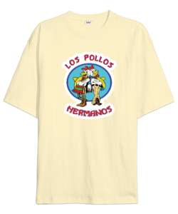 Los Pollos Hermanos - Better Call Breaking Bad Krem Oversize Unisex Tişört